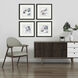 Abstract Blue and Black and Gray and White Framed Art