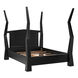 Patras Hand Rubbed Black Bed, Queen