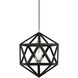 Ashland 1 Light 13 inch Black with Brushed Nickel Accents Pendant Ceiling Light