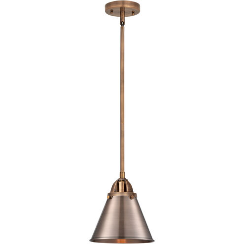 Nouveau 2 Appalachian LED 8 inch Antique Copper Mini Pendant Ceiling Light