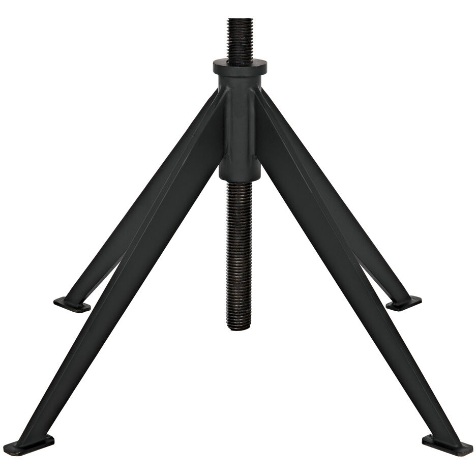 Edith 30.5 X 30.5 inch Matte Black Adjustable Side Table, Large