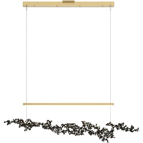Art + Alchemy Coral LED 9 inch Modern Brass with Black Pendant Ceiling Light in Modern Brass/Black