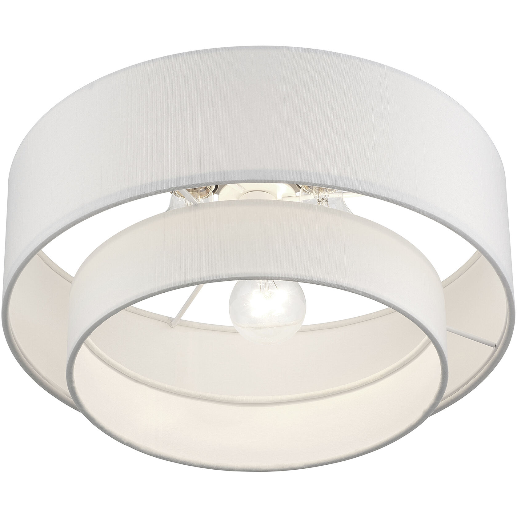Manorwood 3 Light 15 inch Brushed Nickel Semi-Flush Ceiling Light