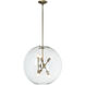 Sfera 6 Light 20 inch Modern Brass Pendant Ceiling Light