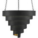 Chiffonade 7 Light 30 inch Antique Black Pendant Ceiling Light, Large