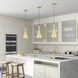 Waldorf 1 Light 7.25 inch Soft Gold with Polished Brass Accents Pendant Ceiling Light