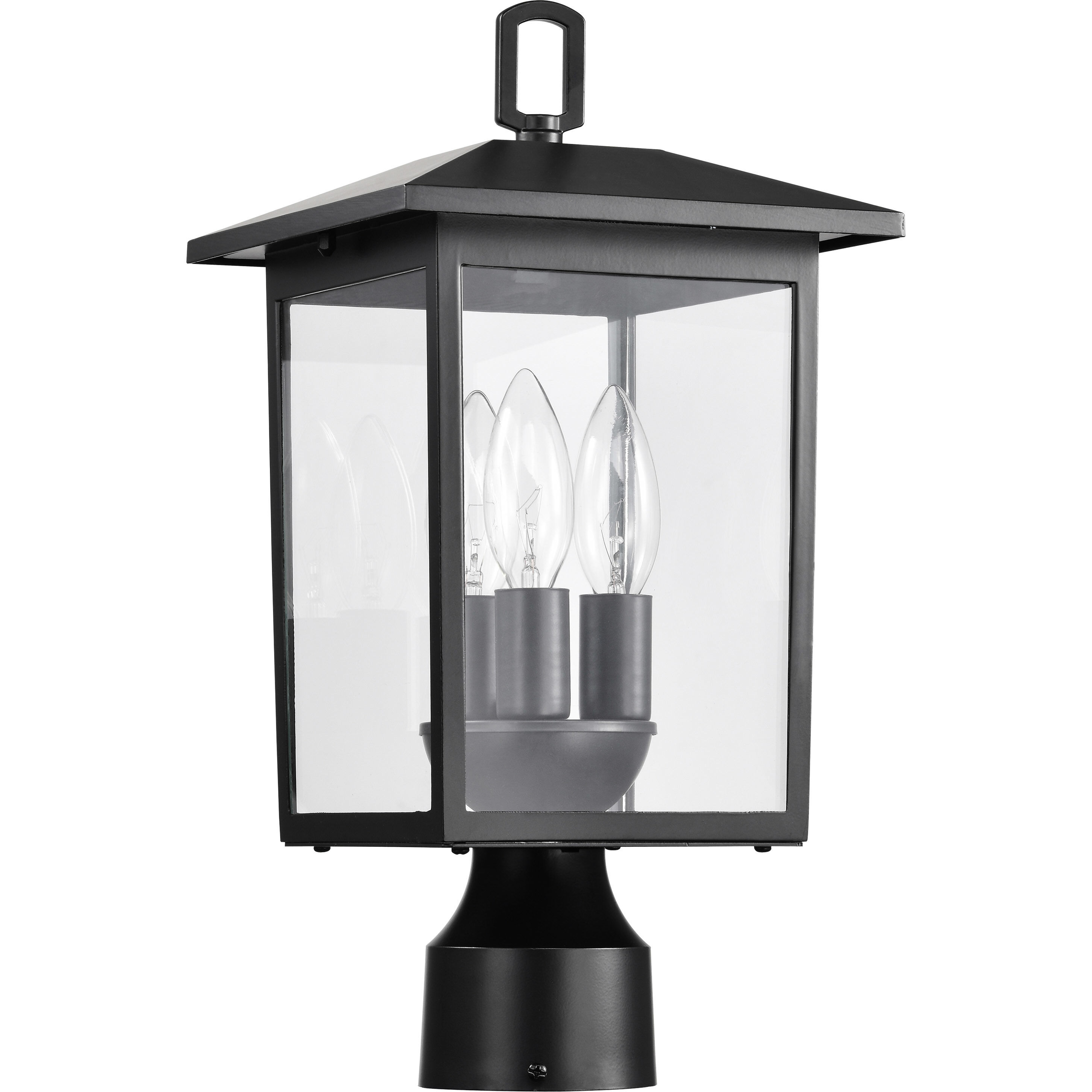 Jamesport 15 inch Matte Black Post Lantern