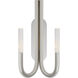 Kelly Wearstler Rousseau LED 10 inch Polished Nickel Double Wall Sconce Wall Light in Seeded Glass