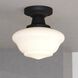 Eastgate LED 8.75 inch Matte Black Semi-Flush Mount Ceiling Light