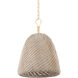 Reina 1 Light 21 inch Gold Leaf Pendant Ceiling Light