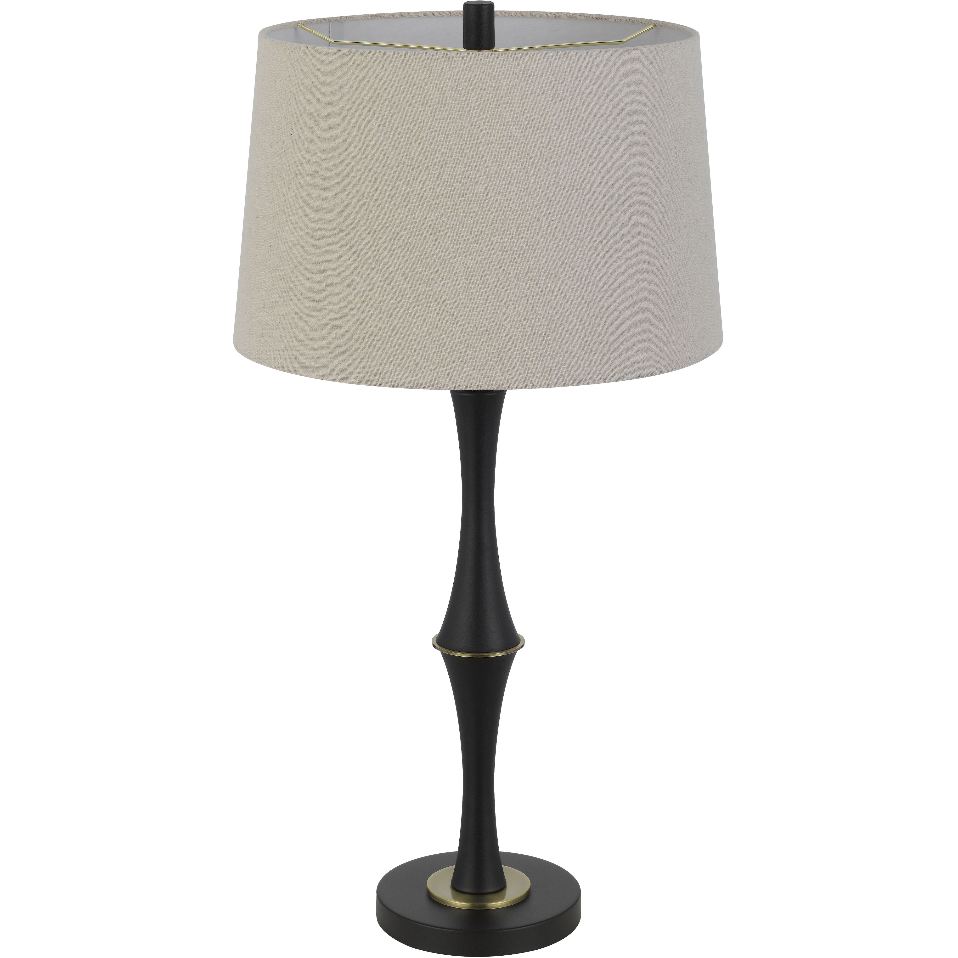 Salter 31 inch 150 watt Matte Black and Antique Brass Table Lamp Portable Light