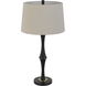 Salter 31 inch 150 watt Matte Black and Antique Brass Table Lamp Portable Light