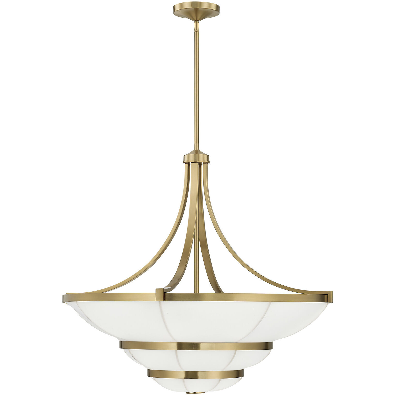 Constantine 4 Light 28 inch Warm Brass Chandelier Ceiling Light