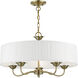 Edinburgh 5 Light 23 inch Antique Brass Pendant Chandelier Ceiling Light