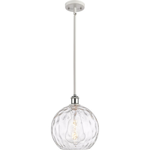Ballston Athens Water Glass LED 10 inch White and Polished Chrome Mini Pendant Ceiling Light