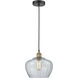 Fenton 1 Light 11 inch Black Antique Brass Mini Pendant Ceiling Light in Clear Glass