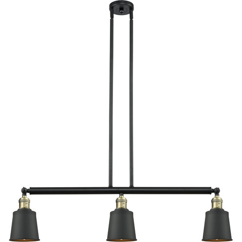 Franklin Restoration Addison LED 38 inch Black Antique Brass Island Light Ceiling Light in Matte Black, Franklin Restoration