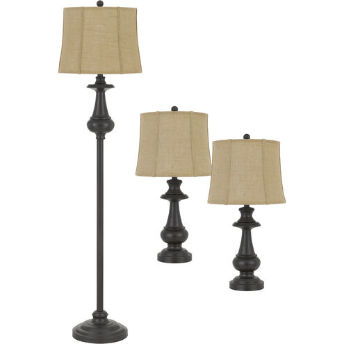 CAL 28 inch 100 watt Dark Bronze Table Lamp Set Portable Light