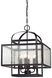 Camden Square 4 Light 16 inch Aged Charcoal Mini Chandelier Ceiling Light