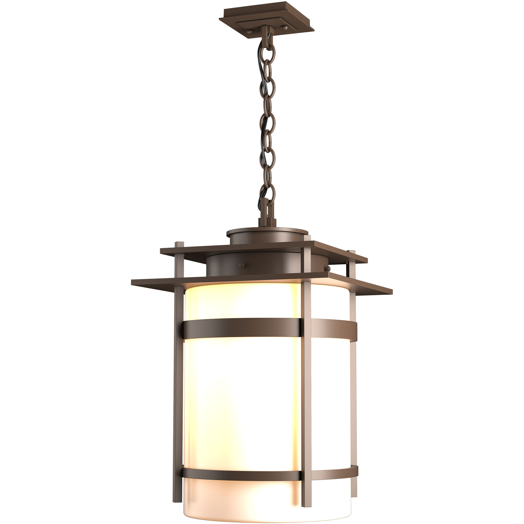 Banded 1 Light 14 inch Coastal Bronze Outdoor Ceiling Fixture, Large