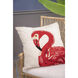 Anita 24 X 6.5 inch Red and White Pillow, Set of 2