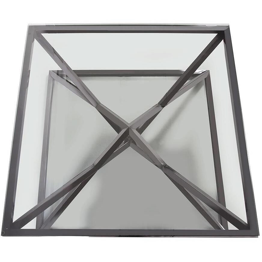 Pinnacle 39.5 X 18.5 inch Nickel Coffee Table