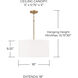 Alan 3 Light 18 inch Aged Brass Pendant Ceiling Light