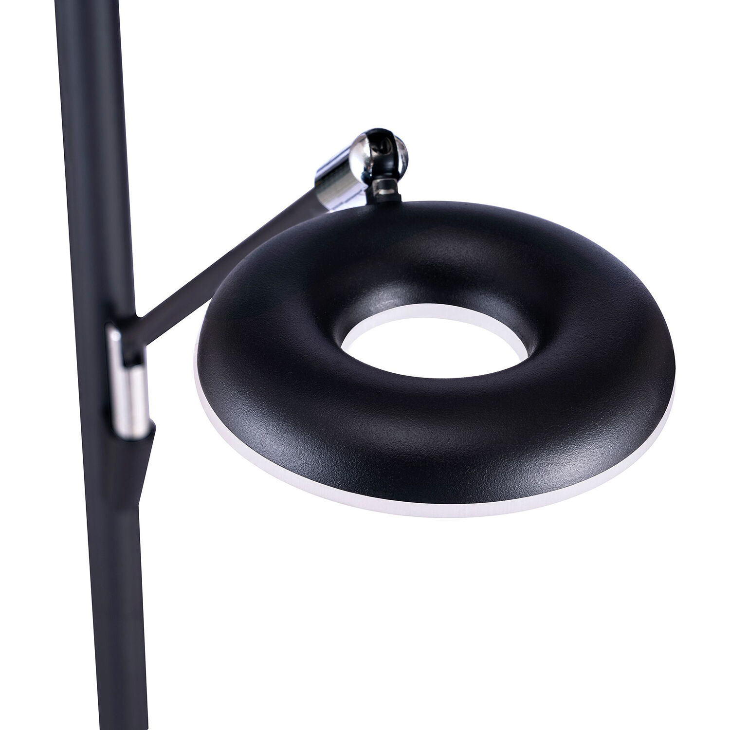 NOLA 72 inch 30 watt Black and Satin Nickel Torchiere Portable Light