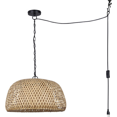 Hanoi 1 Light 18 inch Black Pendant Ceiling Light