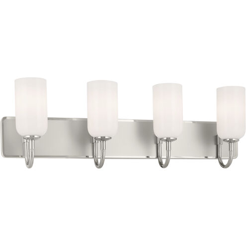 Solia LED 32 inch Polished Nickel with Satin Nickel Bathroom Vanity Light Wall Light
