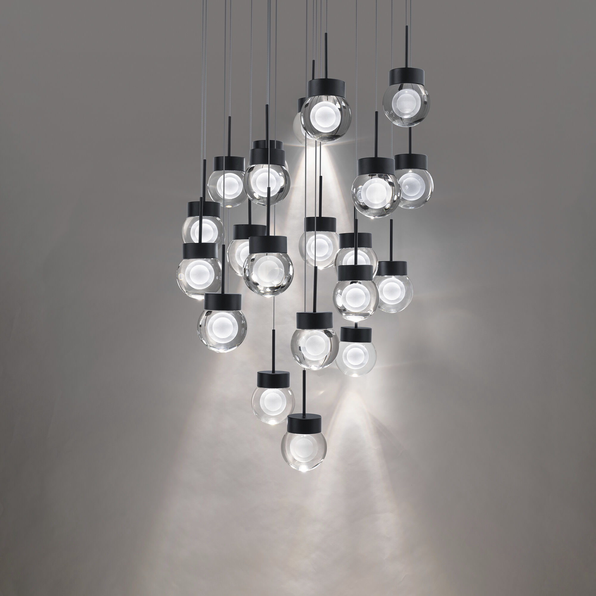 Double Bubble 21 Light 26 inch Black Multi-Light Pendant Ceiling Light
