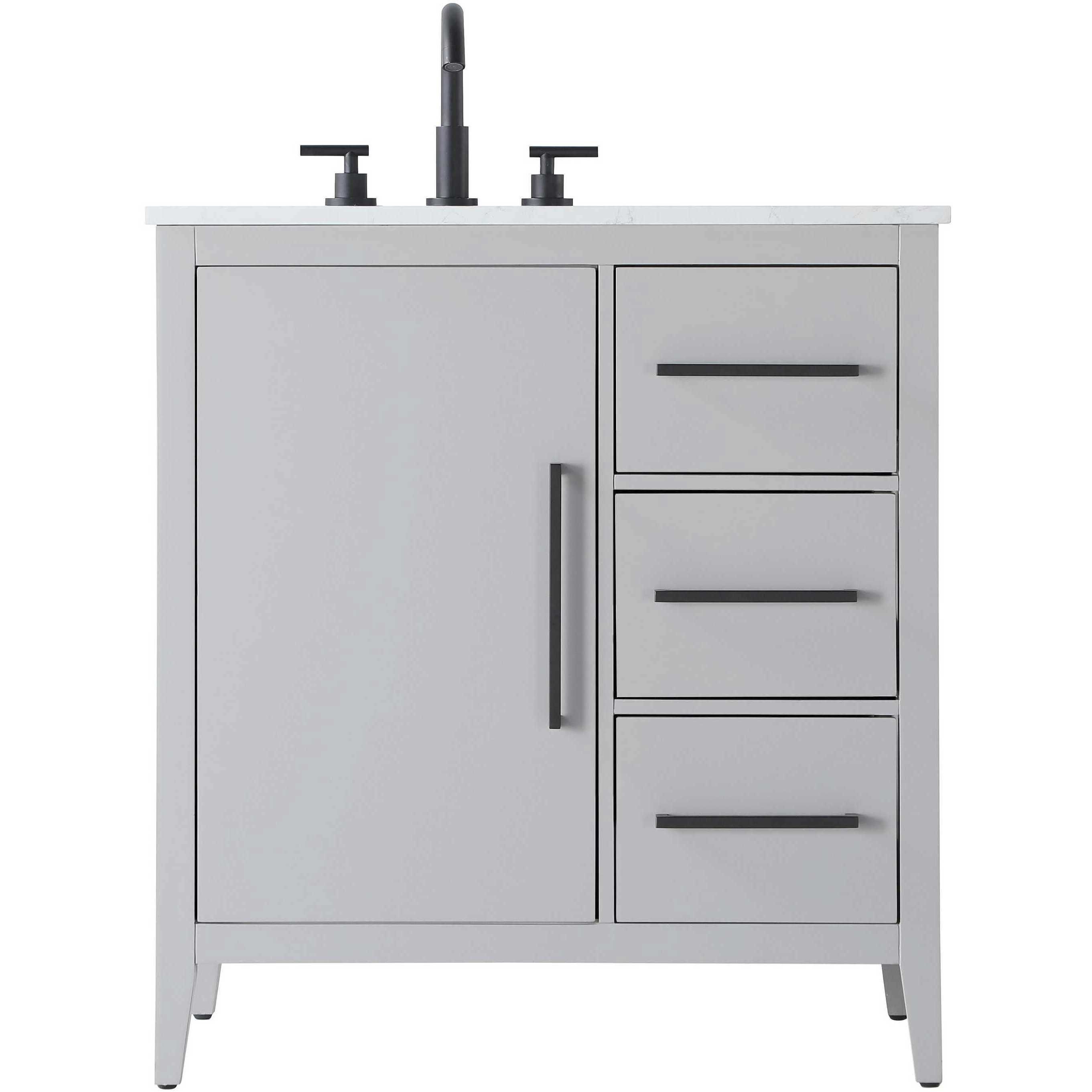 Millie 32 X 35 inch Grey Bathroom Vanity Cabinet