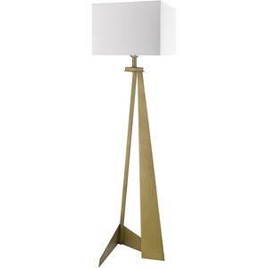 Stratos 60 inch 100.00 watt Aged Brass Floor Lamp Portable Light