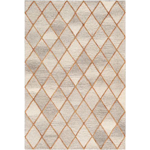 Eaton 108 X 72 inch Brown/Mustard/Orange Handmade Rug in 6 x 9, Rectangle