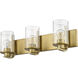 Beckett 3 Light 23 inch Olde Brass Vanity Wall Light
