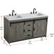 Austin 60 X 34 inch Rustic Grey Bathroom Vanity Cabinet