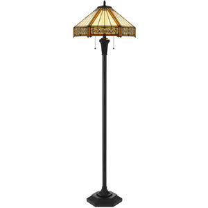 3111 Tiffany 60 inch 60.00 watt Dark Bronze Floor Lamp Portable Light