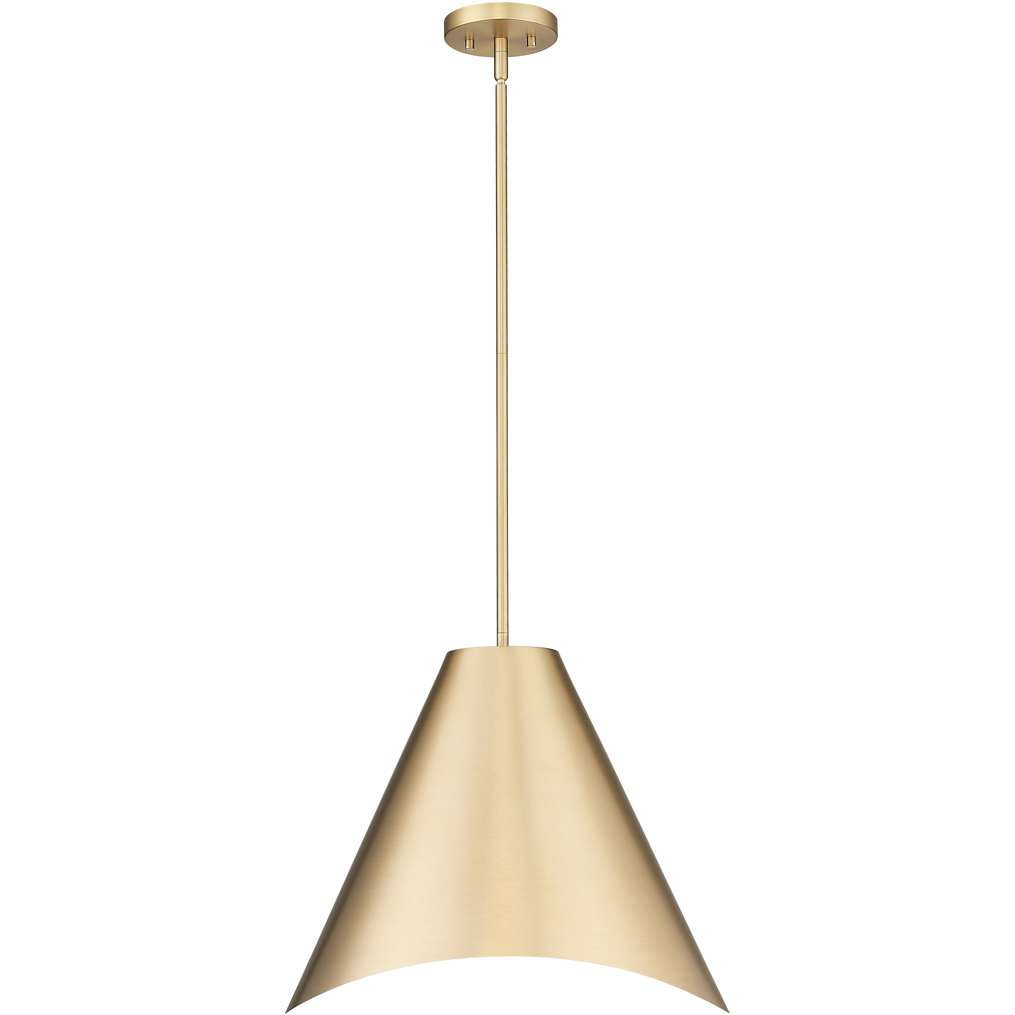 Aria 1 Light 18 inch Modern Gold Pendant Ceiling Light in Modern Gold & Inner White