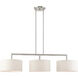 Meridian Linear Chandelier Ceiling Light in Brushed Nickel