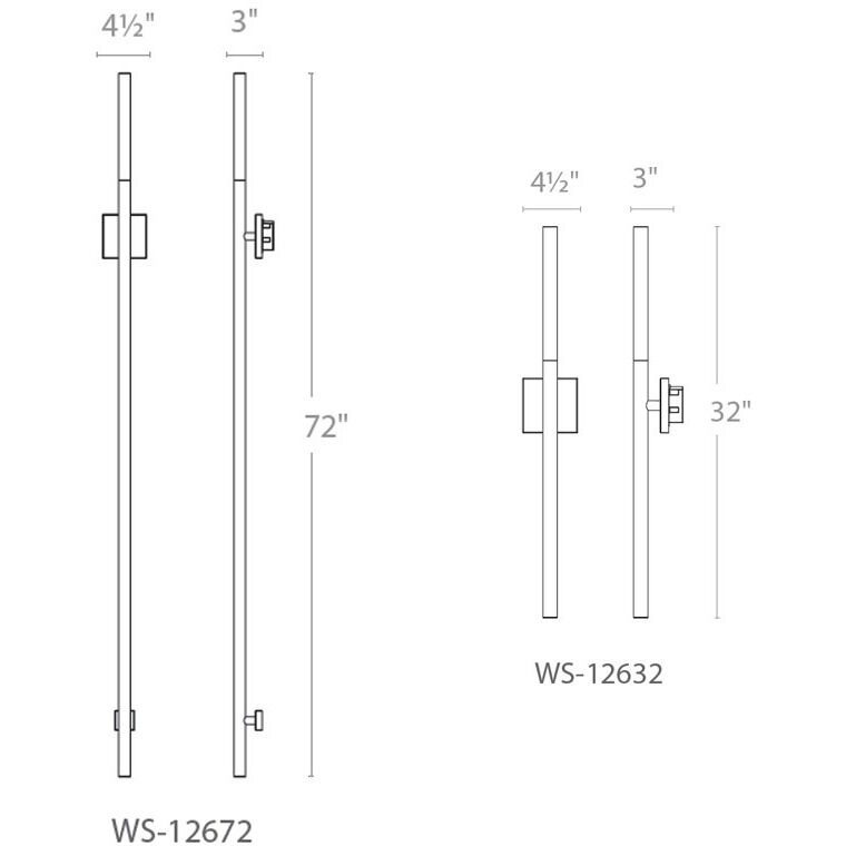 Magic Wall Sconce Wall Light in 32in., Polished Nickel