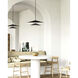 Cruz LED 24 inch Metal - Black and White Pendant Ceiling Light in Spun Aluminum Shade