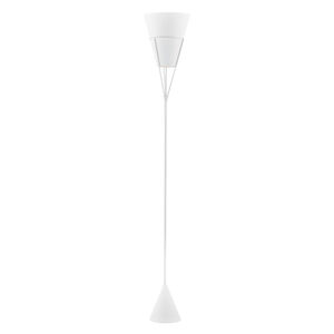 Lange 70 inch 100 watt White Plaster Floor Lamp Portable Light
