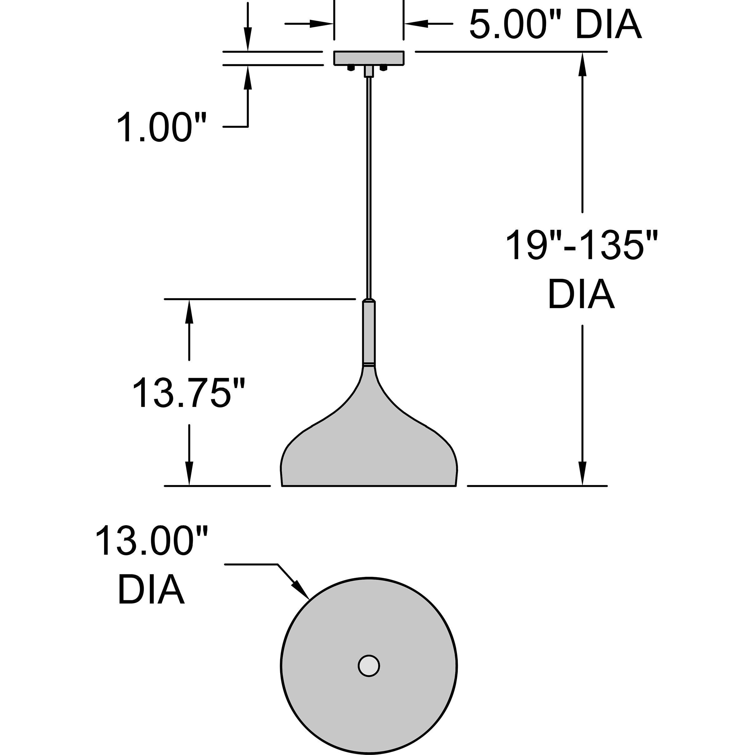 Olivia LED 13 inch White and Natural Pendant Ceiling Light in Black
