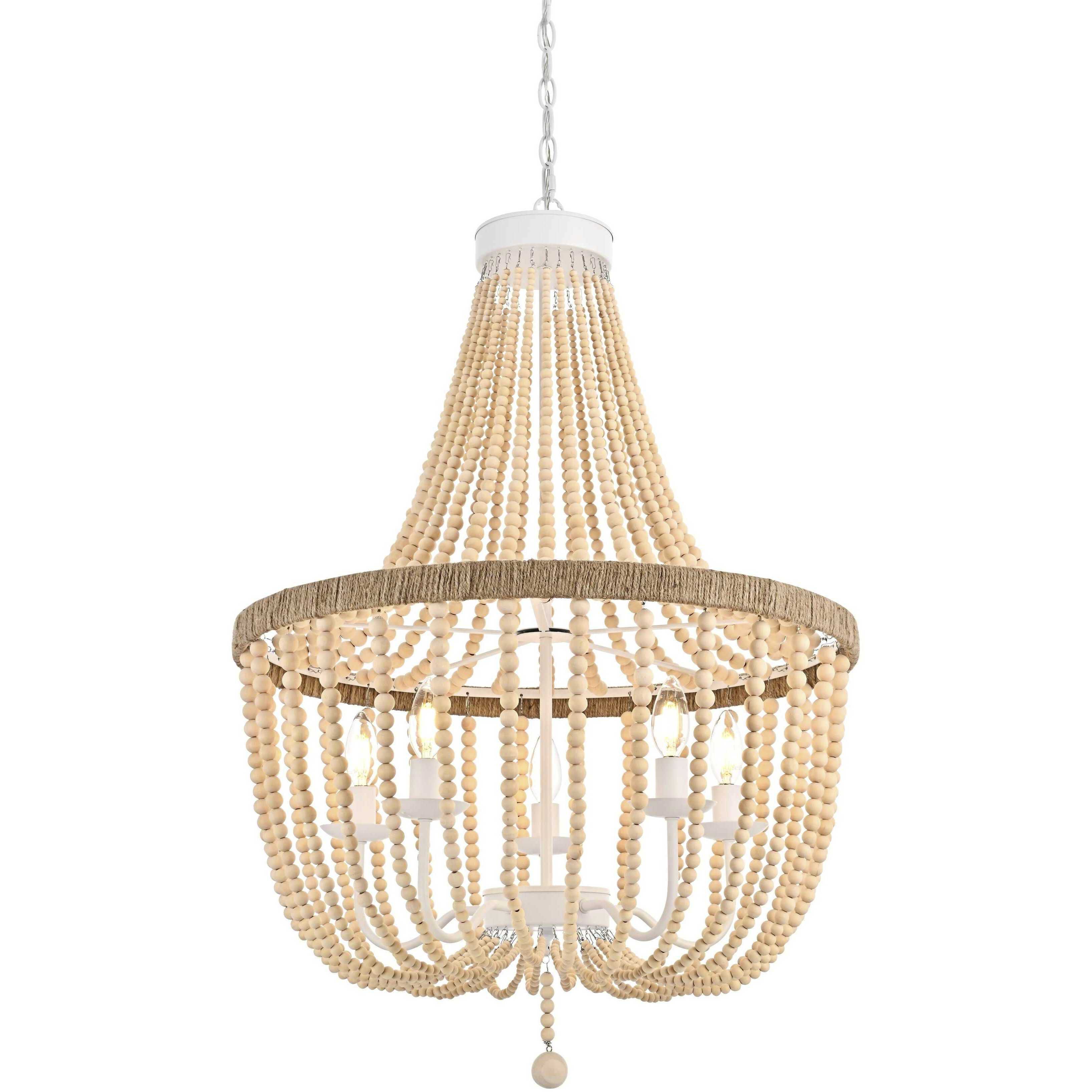 Jolie 5 Light 24 inch Beige Pendant Ceiling Light