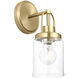 Anders 1 Light 4.75 inch Satin Brass Bath Vanity Wall Light