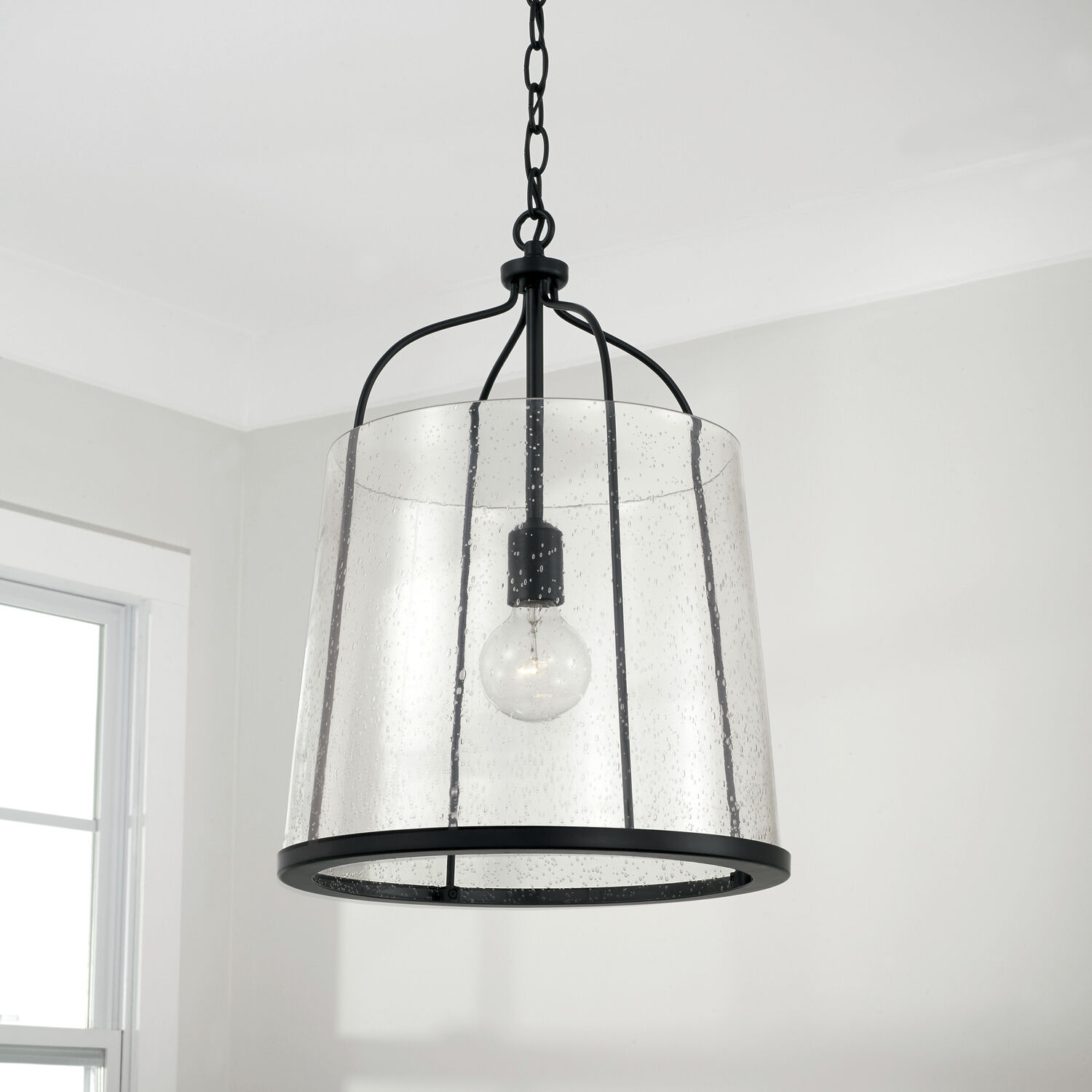Madison 1 Light 14 inch Matte Black Pendant Ceiling Light