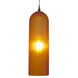 Envisage VI 1 Light 4 inch Bronze Mini Pendant Ceiling Light in Grooved Amber