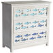 Swimming Fish White Wash and Gradient Blue Chest