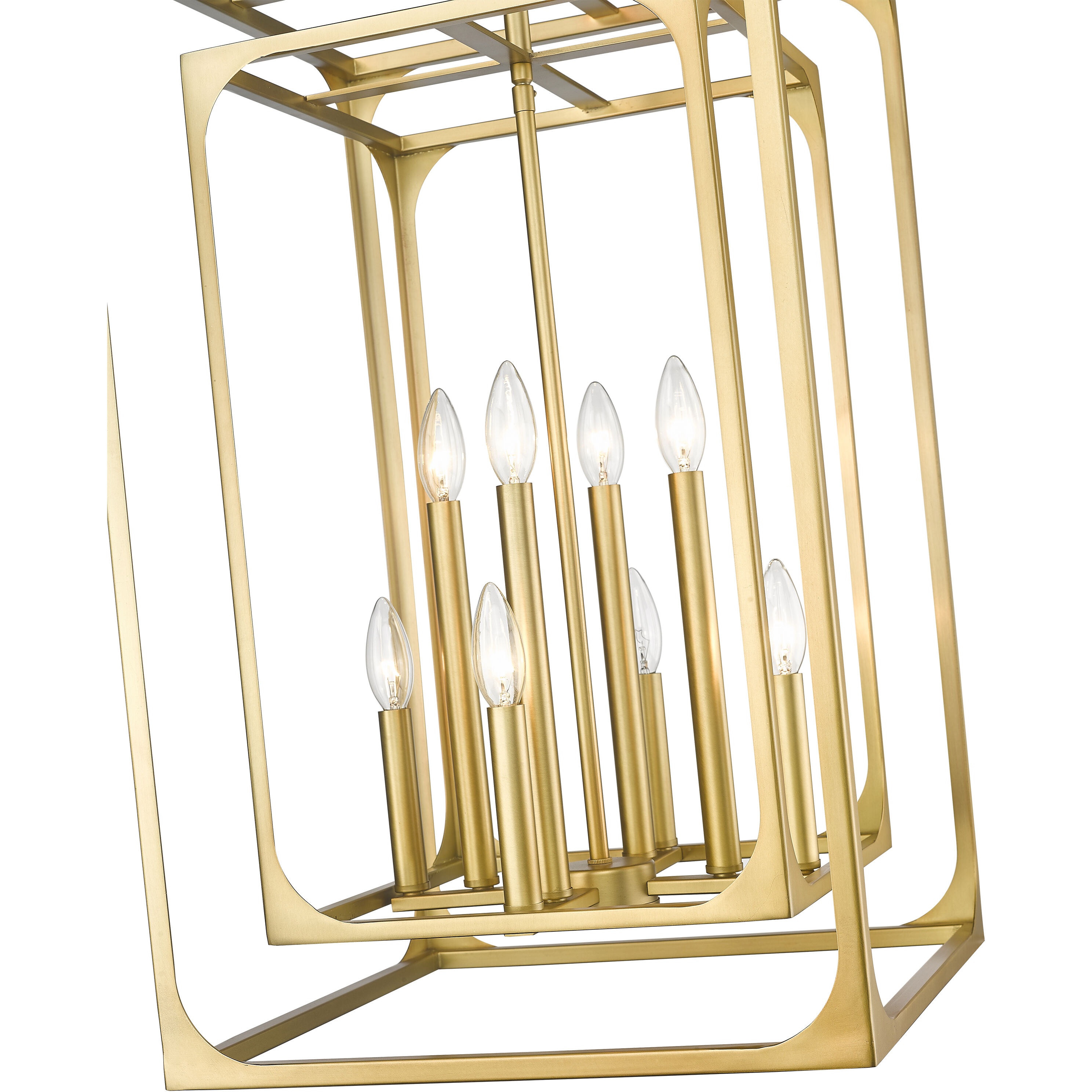 Easton 8 Light 16.5 inch Rubbed Brass Chandelier Ceiling Light