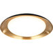 Lalonde LED 15 inch Black Flush Mount Ceiling Light in Black and Aged Gold Brass